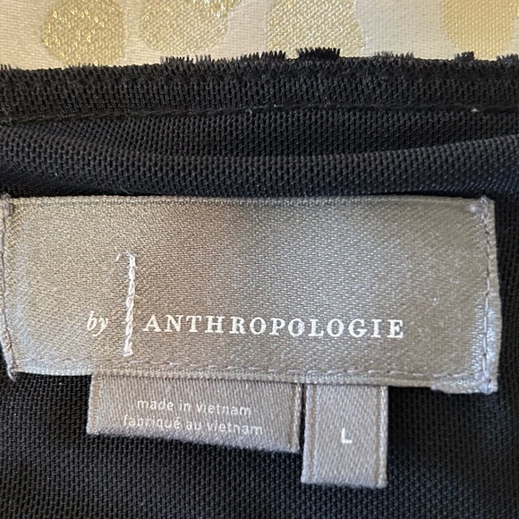 Anthropologie Black Burnout Velvet Top - Picture 5 of 9